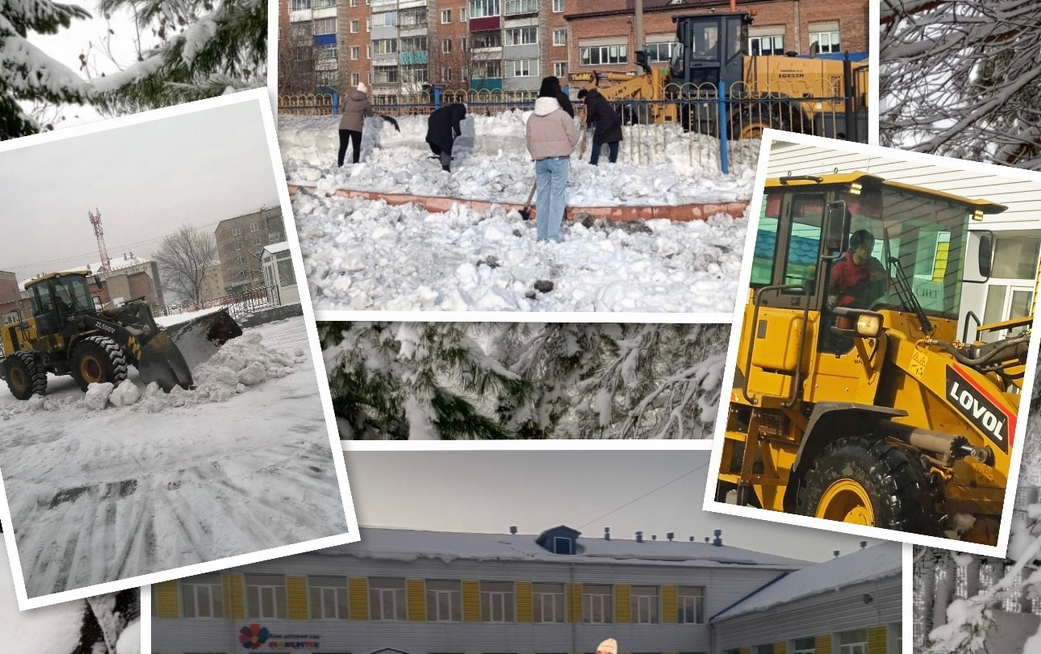 Киселевск. Слаженная работа в снежную погоду в детском саду 10 «Семицветик»